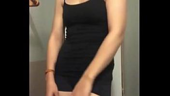 Sexy petite teen with tender ass teasing with spandex