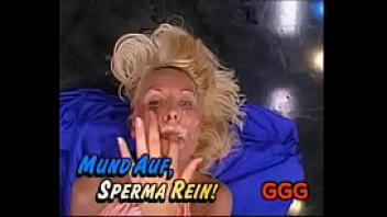 Two slutty whores disgraced in spanish extreme public orgy